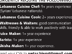 urgently required