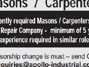 Masons / Carpenters
