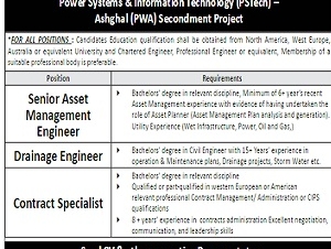 Senior Asset Management Engineer/Drainage Engineer/Contract Specialist