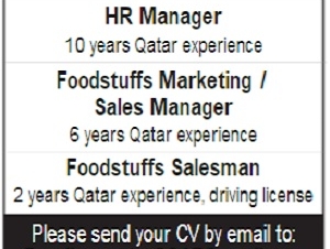 VACANCIES FOR FOOD SUPPLY HR Manager Foodstuffs Marketing / Sales Manager  Foodstuffs Salesman 