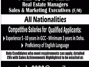 REQUIRED/SALES & MARKETING EXECUTIVE 